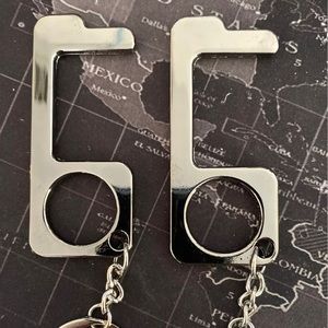 5 Safety Door Opener Tool Keychain Touch Less